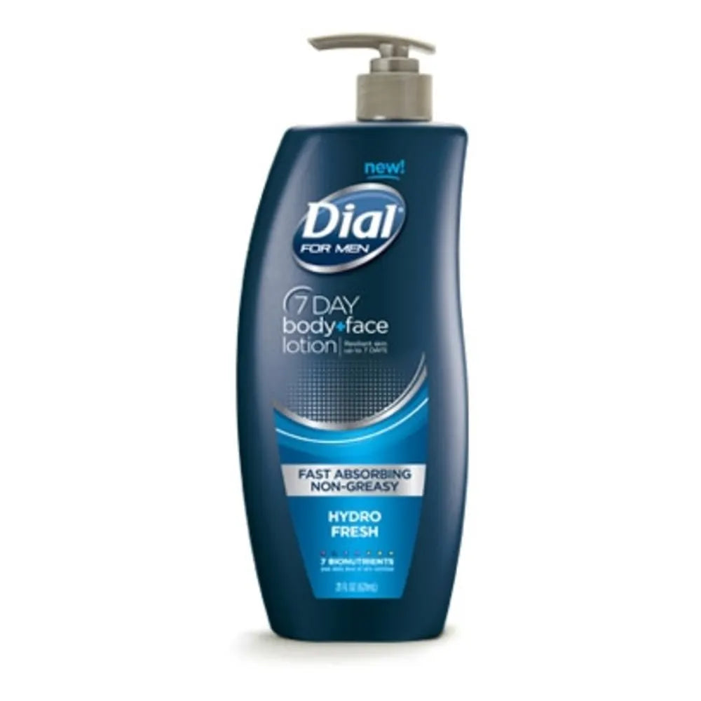 Dial_204_20Men_207_20Day_20Lotion_20Body_20and_20Face_20Hydro_20Fresh_20621ml.jpg Dial 4 Men 7 Day Lotion Body & Face Hydro Fresh 621ml - Image 1