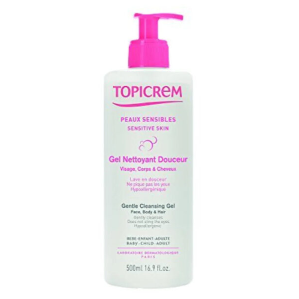 Topicrem Gentle Cleansing Gel Face, Body and Hair 500ml