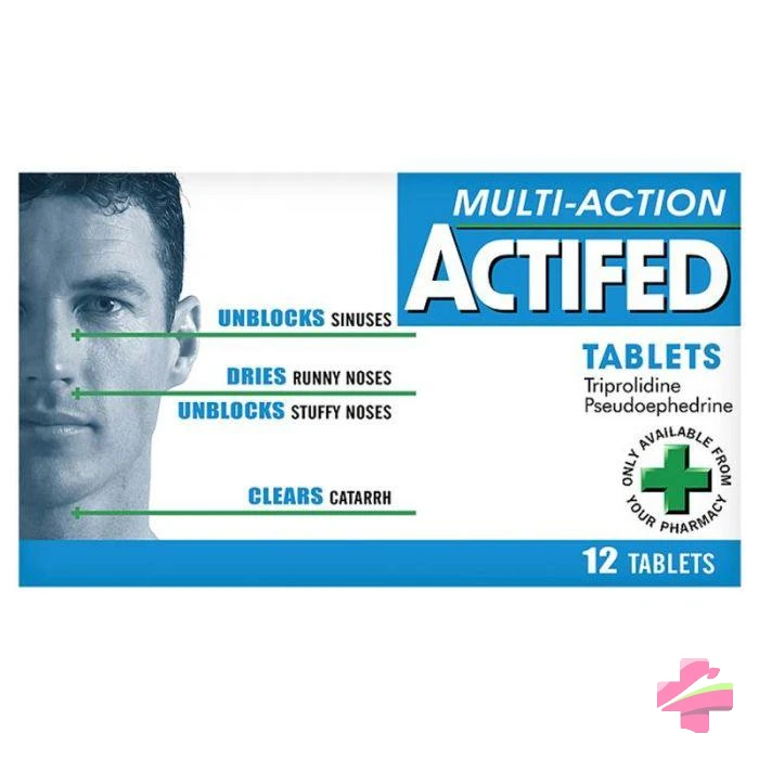 actifed-multi-action-12-tabs-yqXPnx_0 ACTIFED MULTI-ACTION * 12 TABS - Image 1