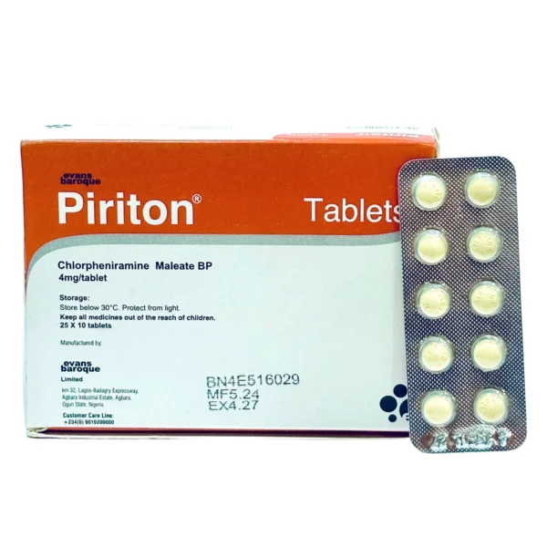 PIRITON TAB * 25 STRIPS EVANS