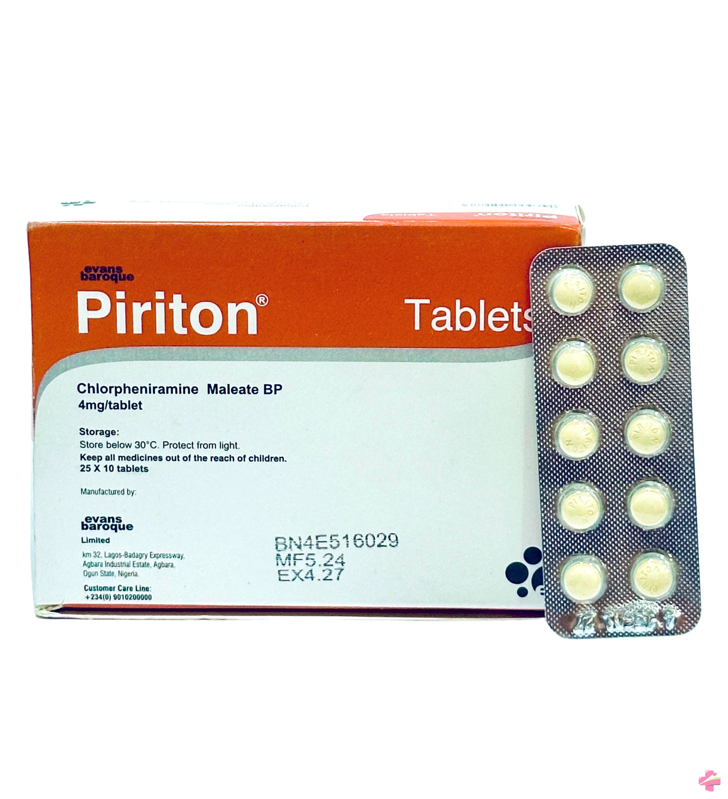 piriton-tab-25-strips-evans-9EFBc5_0 PIRITON TAB * 25 STRIPS EVANS - Image 1