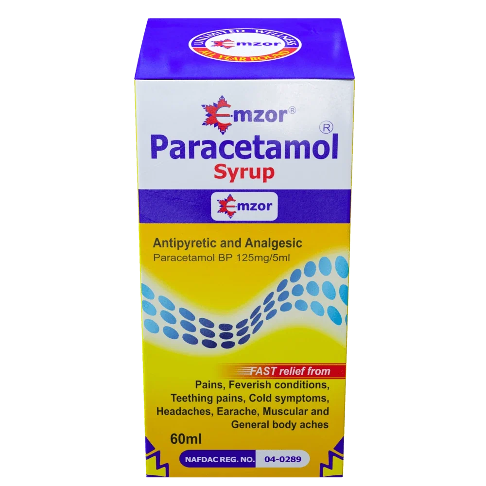 Emzor_20Paracetamol_20Syrup_20125mg-5ml Emzor Paracetamol Syrup 125mg/5ml - Image 1