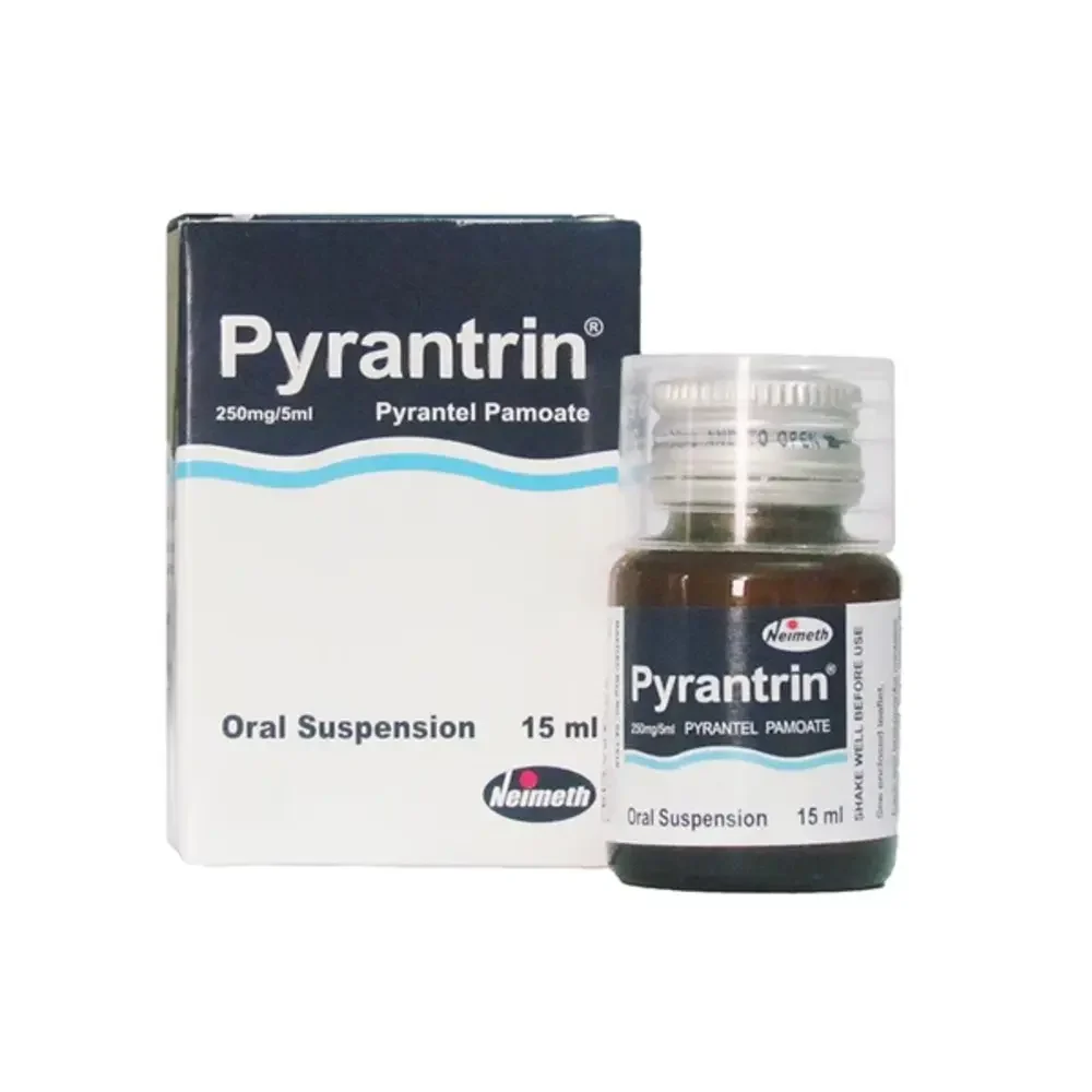 Pyrantrin_20_28Pyrantel_20Pamoate_29_20250mg-5ml_20Susp_20x15ml_ebb144c0-644d-41fd-bd7f-7f6292bf1417 Pyrantrin (Pyrantel Pamoate) 250mg/5ml Suspension 15ml - Image 1