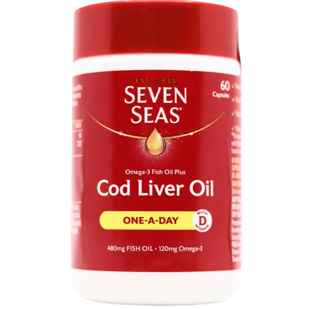 Seven Seas Omega 3 + Cod Liver Oil x60 - Image 1
