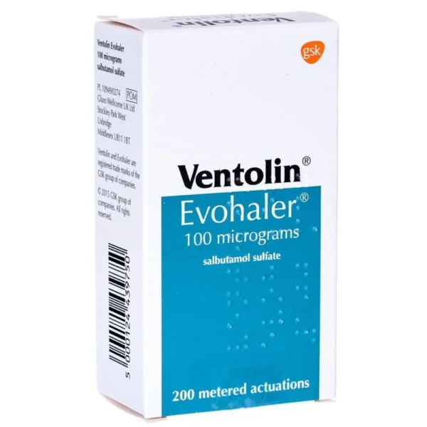 Ventolin (Salbutamol) 100mcg Inhaler x200
